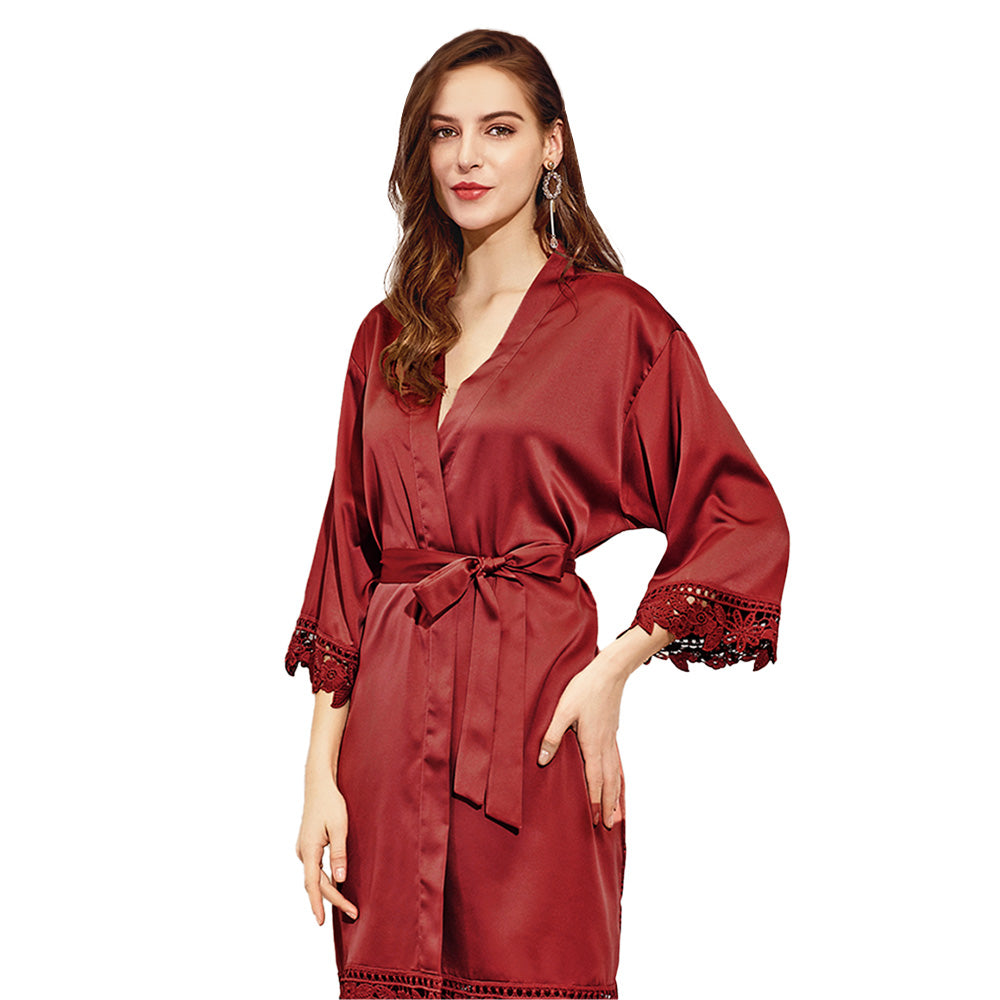 Non Personalized Silky Chunky Lace Robes