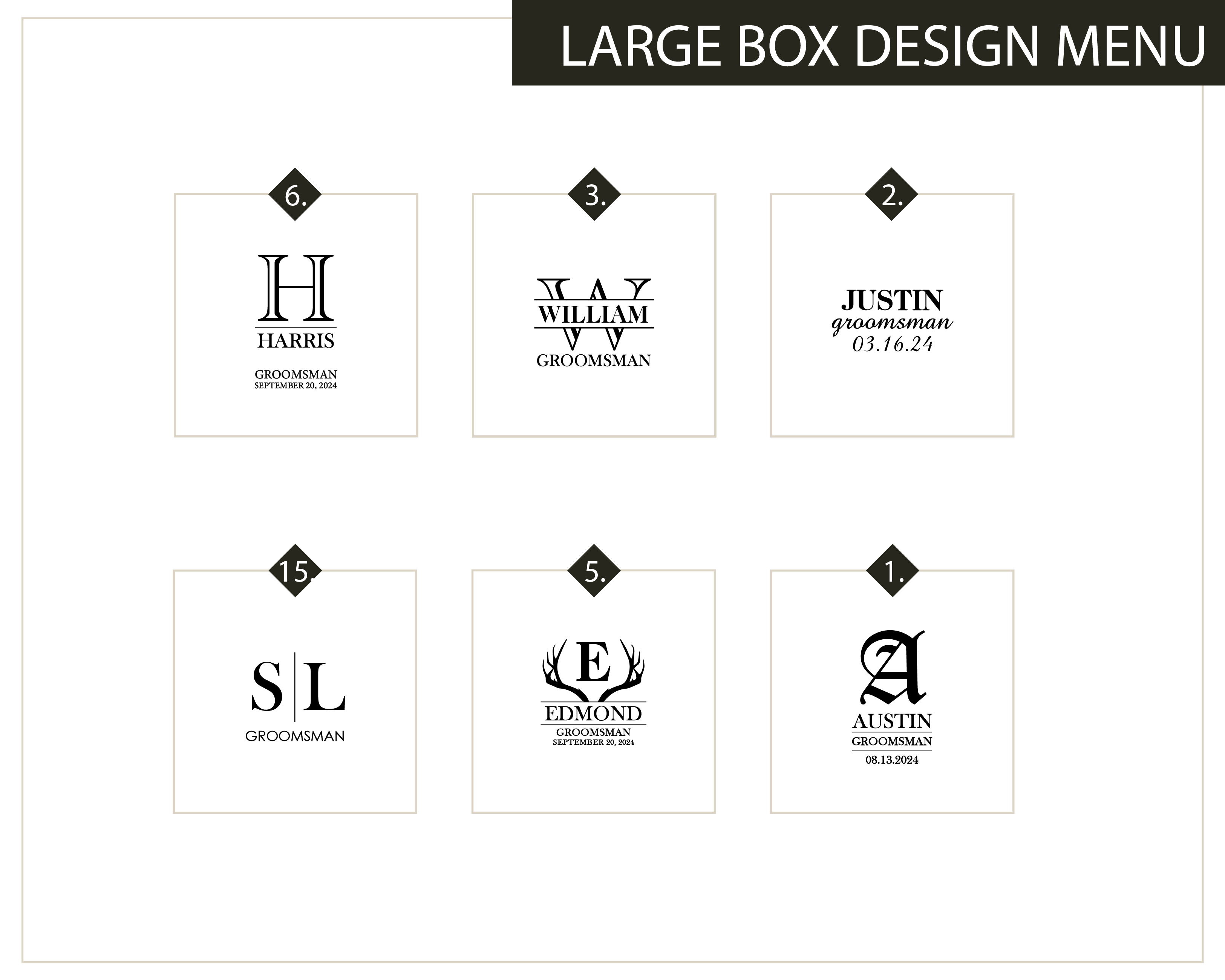 Groomsmen Proposal Engraved Gift Box
