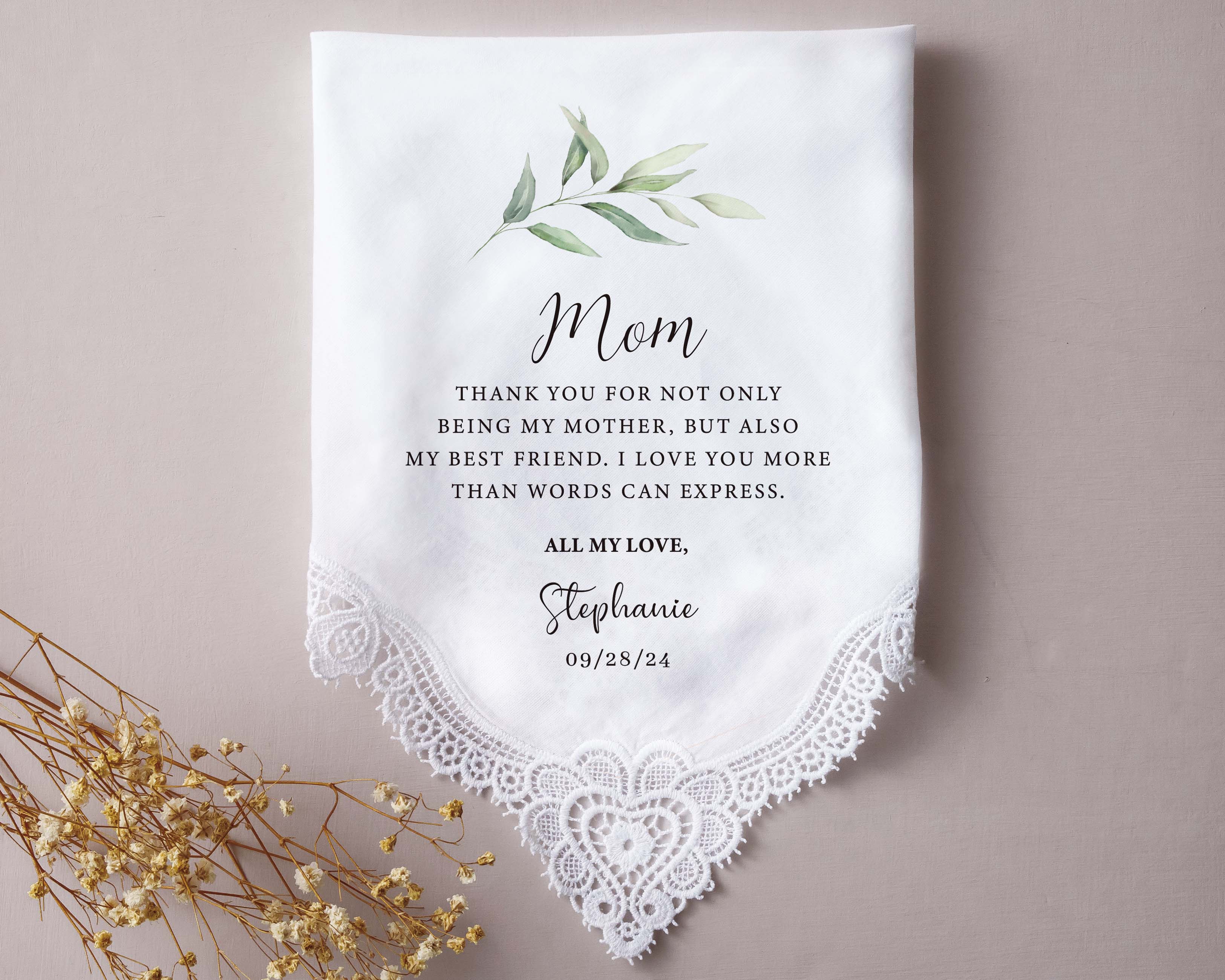 Personalized Embroidery Cotton Handkerchief