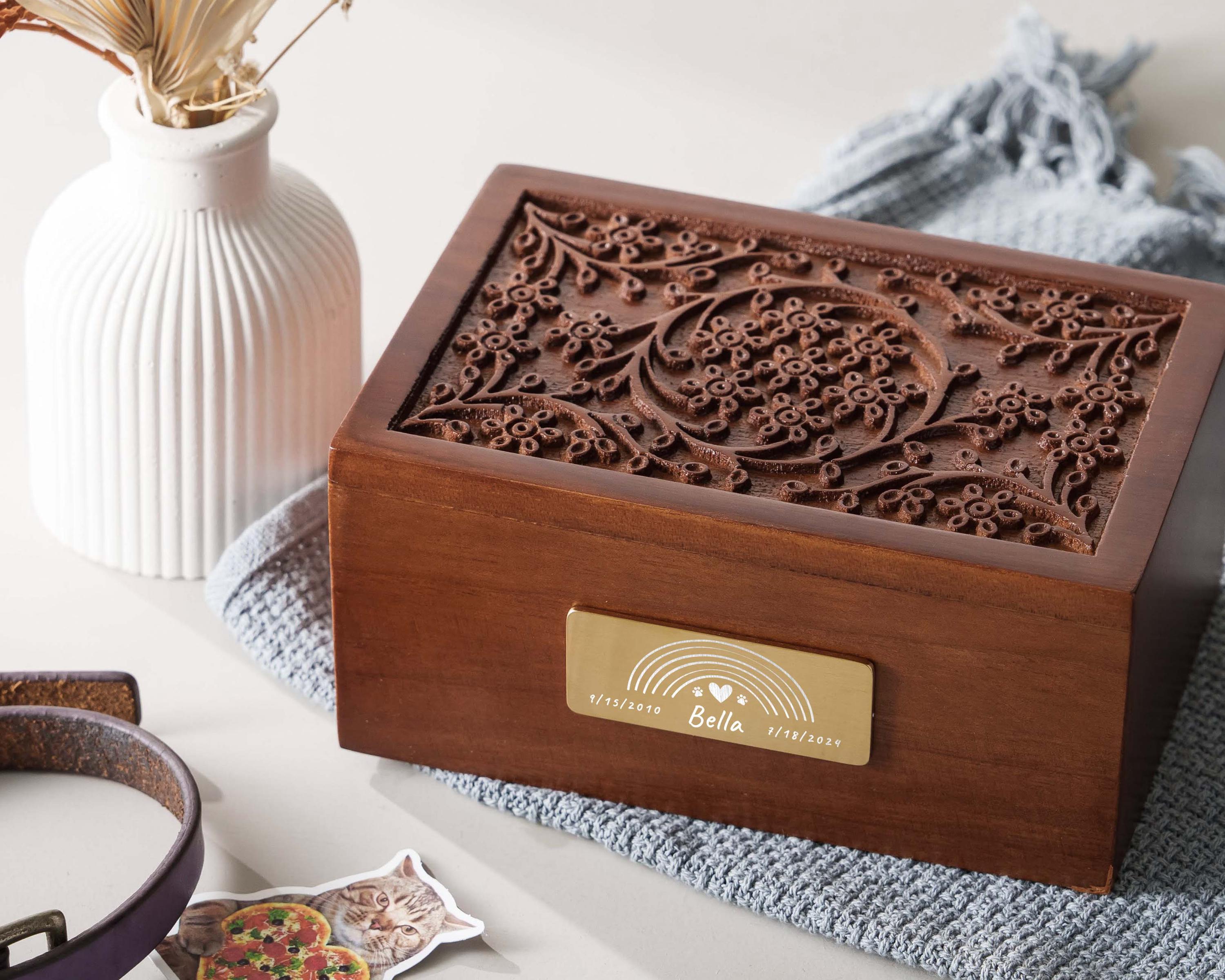 a wooden box sitting on top of a table
