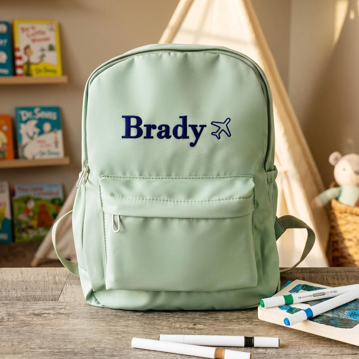 Personalized Embroidered Toddler Backpack — product view 1