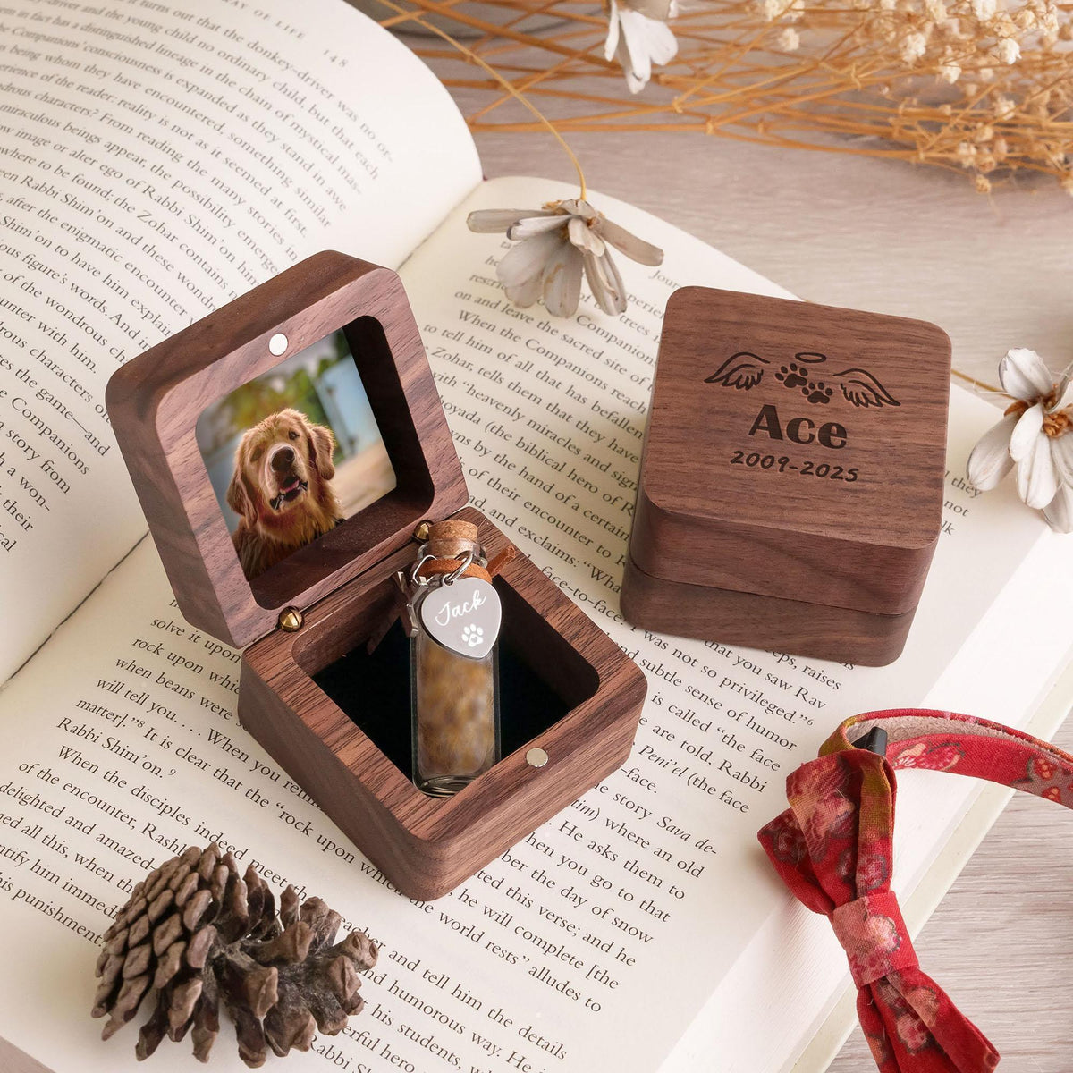 Personalized Wooden Pet Memorial Keepsake Box — product view 7