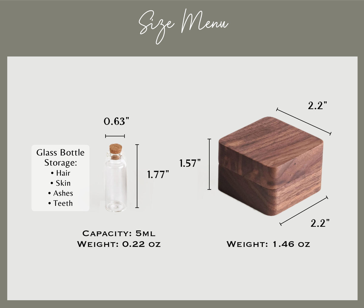 Personalized Wooden Pet Memorial Keepsake Box — personalization choice chart