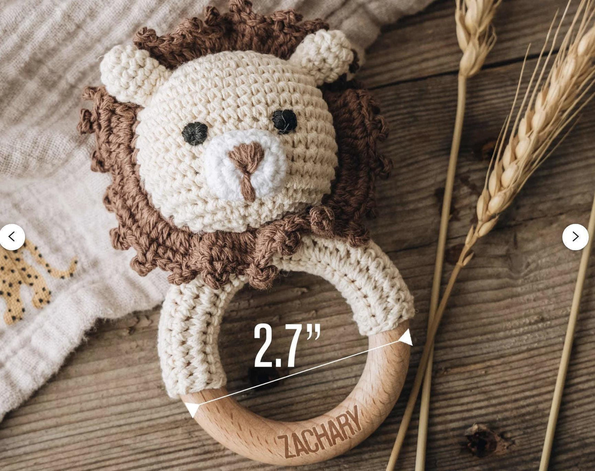 Personalized Crochet Animal Baby Rattle — product view 10