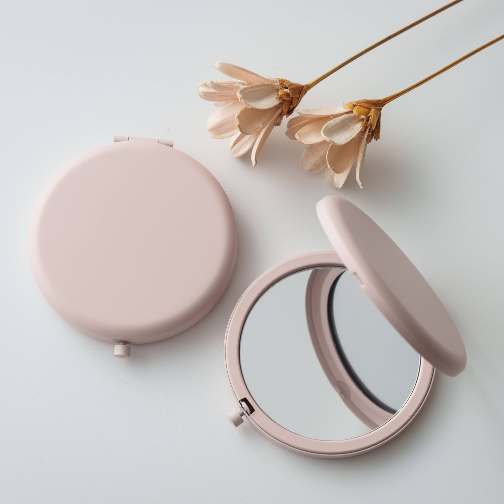 Compact Mirror Name with Flower Frame