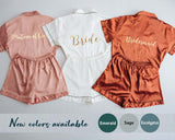 Personalized Champagne Bridesmaid Pajamas Short Set