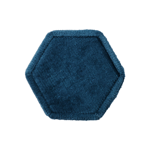 Personalized Hexagon Velvet Ring Box - Foil Designs