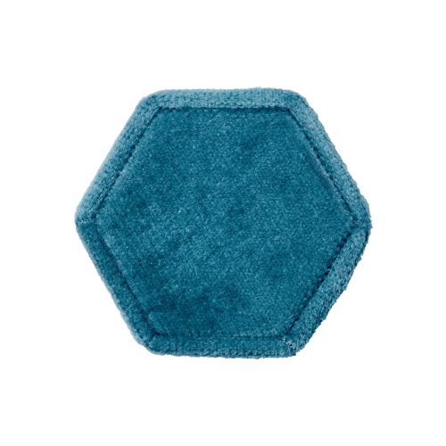 Personalized Hexagon Velvet Ring Box - Foil Designs