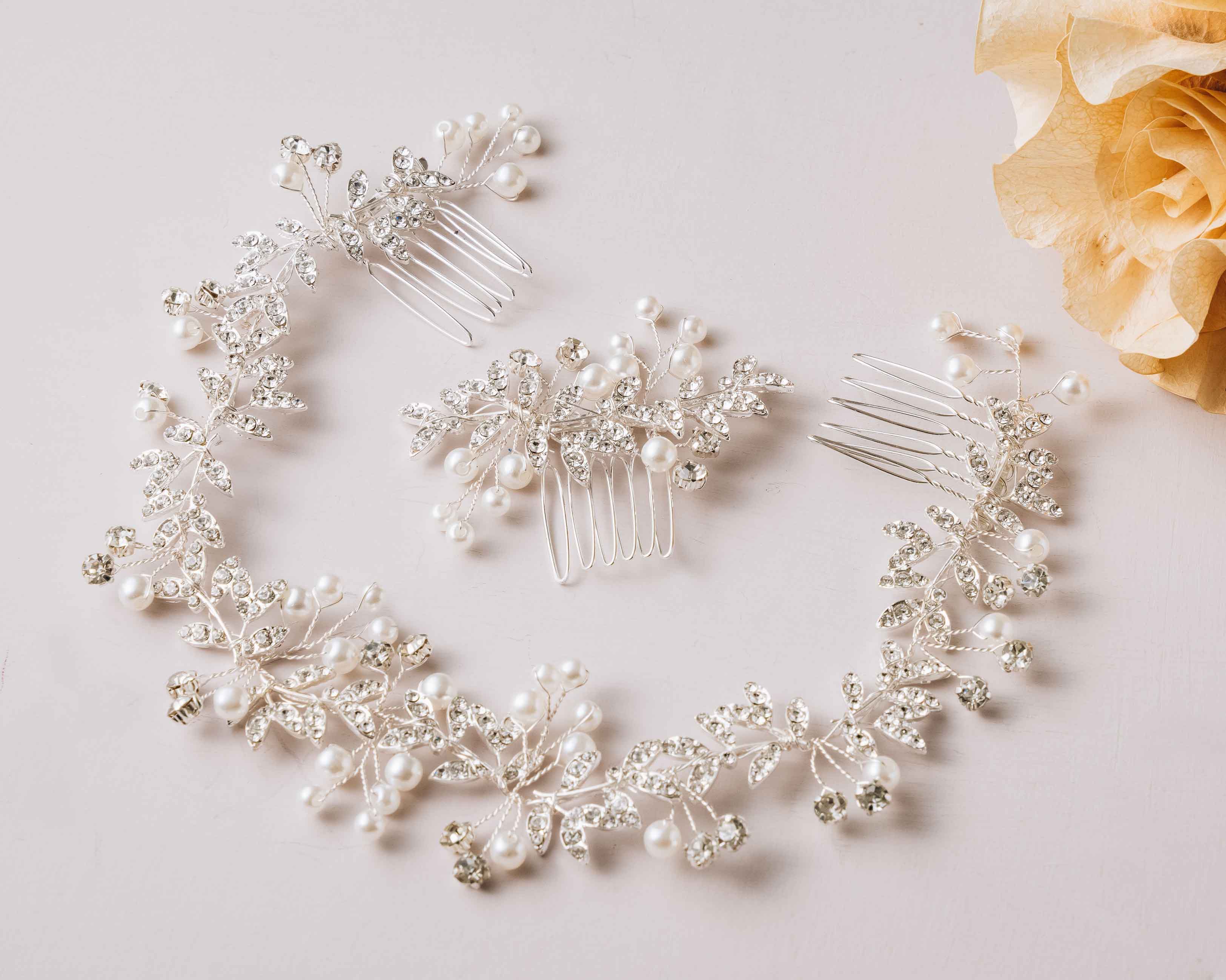Wedding Hair Piece - Silver Wedding Hair Piece - The perfect bridal accessories 