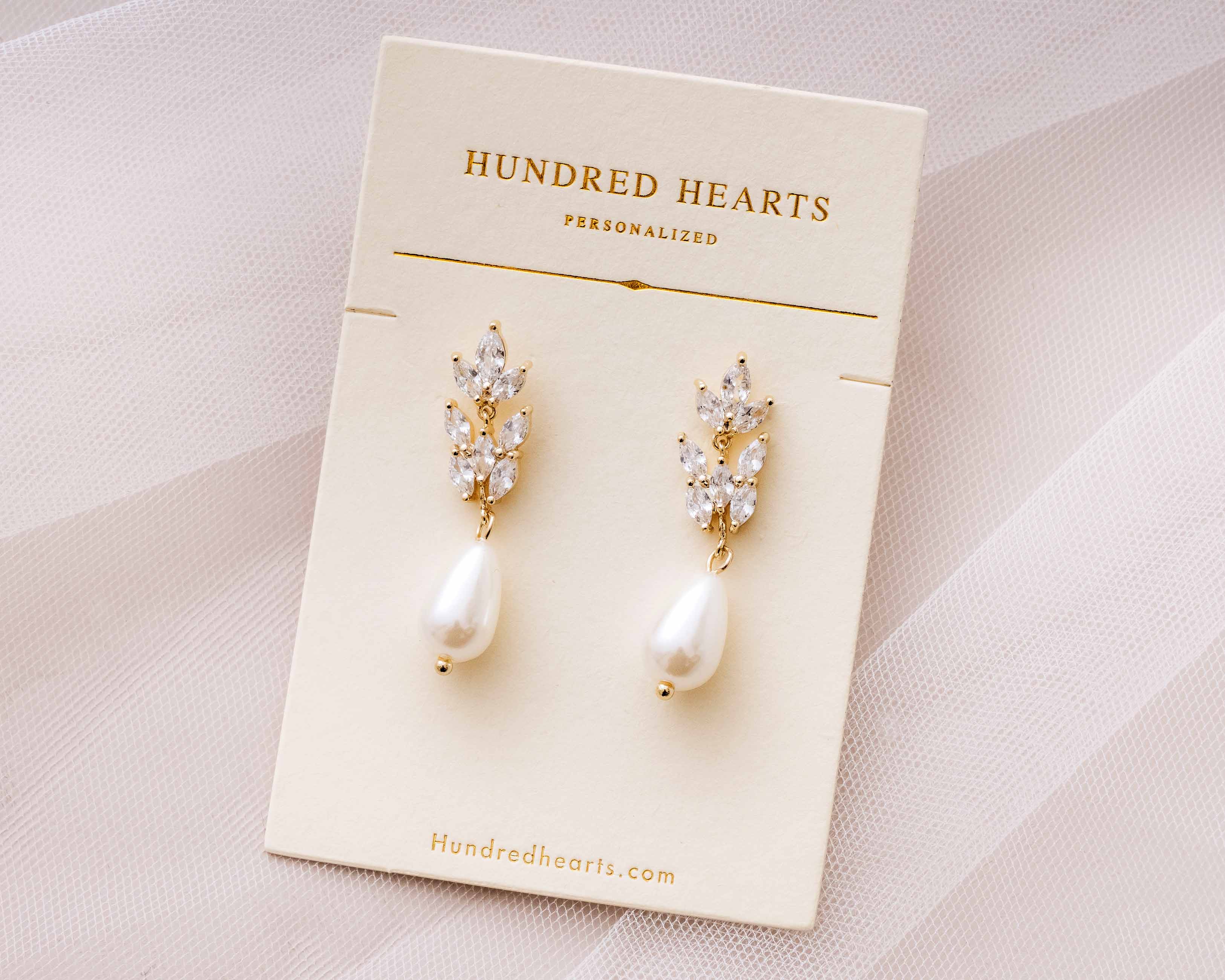 Pearl Bridal Dangle Earrings - Gold Pearl Earrings - The perfect bridal and bridesmaid earrings.