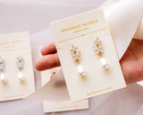 Pearl Bridal Dangle Earrings - Gold Pearl Earrings - The perfect bridal and bridesmaid earrings.