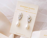Pearl Bridal Dangle Earrings - Silver Pearl Earrings - The perfect bridal and bridesmaid earrings.