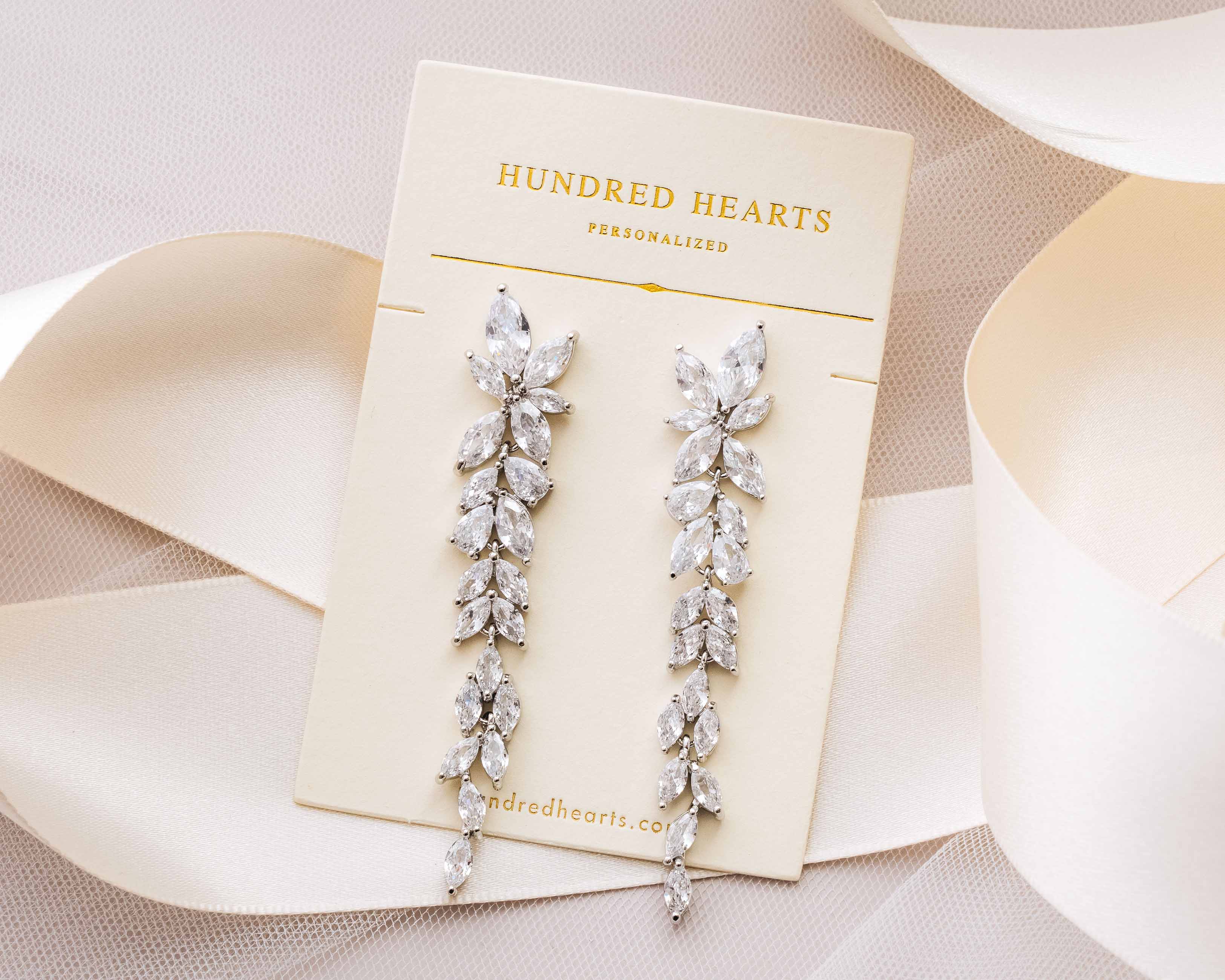 Chandelier Earrings - Silver Bridal Chandelier Earrings - The perfect bridal accessories.