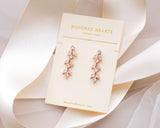  Bridal Dangle Earrings - Rosegold Bridal Crystal Earrings - The perfect bridal accessories.