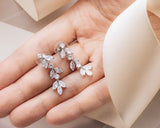 Bridal Dangle Earrings - Silver Bridal Crystal Earrings - The perfect bridal accessories.